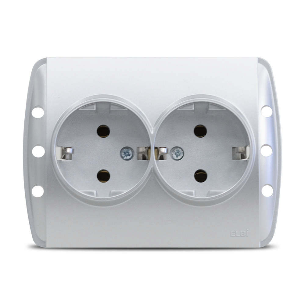 Zirve Priza Dubla CP ST Gri Metalizat