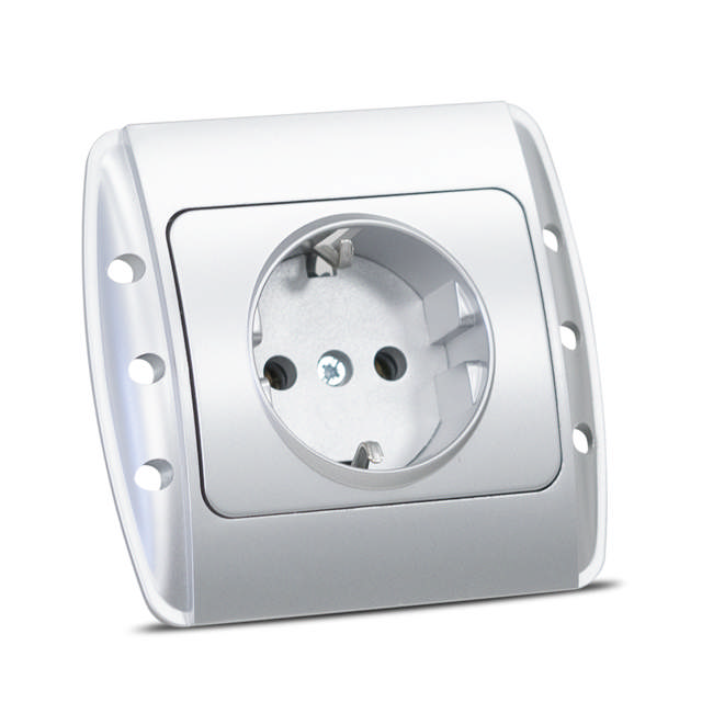 Zirve Priza CP ST Gri Metalizat