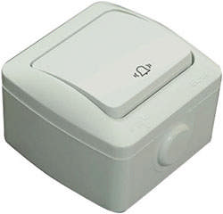 Eva Intrerupator Sonerie PT IP54 Alb