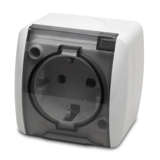 Eva Priza Capac CP PT IP54 Alb