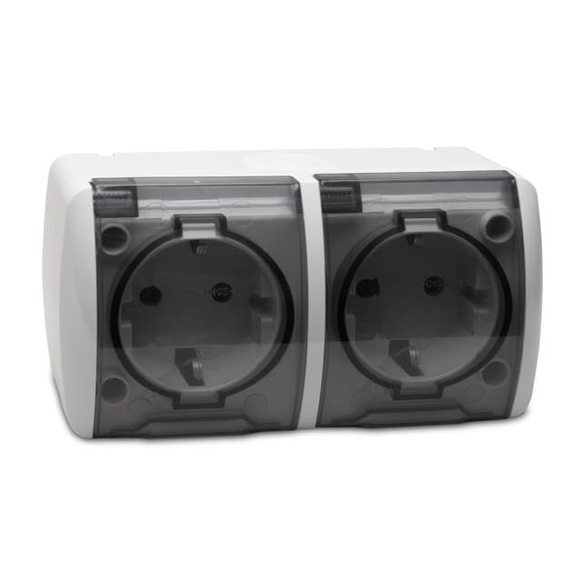 Eva Priza Dubla Capac CP PT Alb