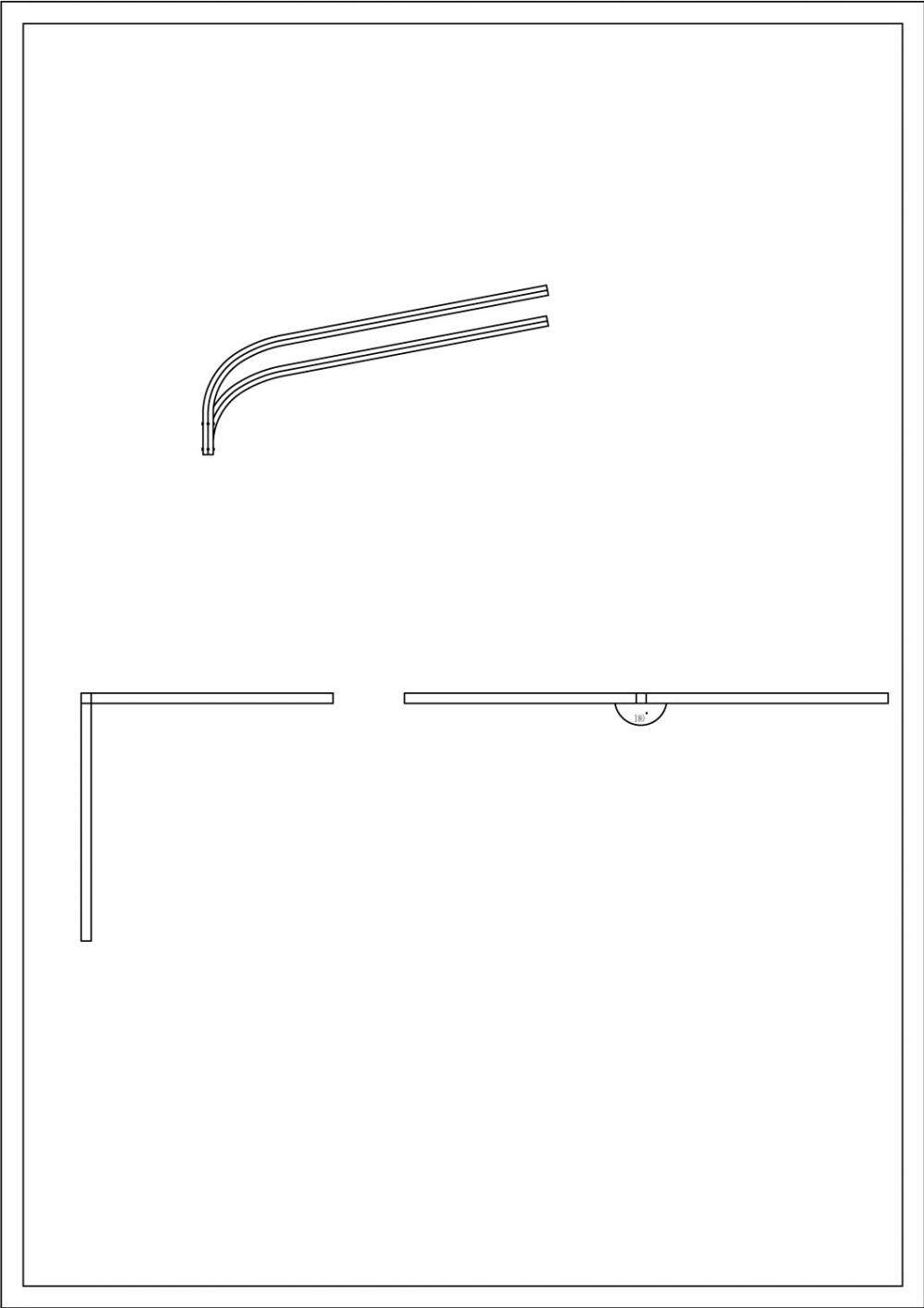 Brat Dublu Curbat 180° 1m Pentru Stalp - SOLENTIS 