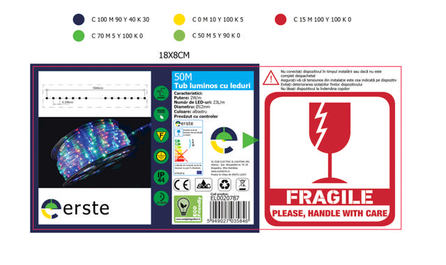 Tub Flexibil LED Albastru O=12mm 50m/Rola    