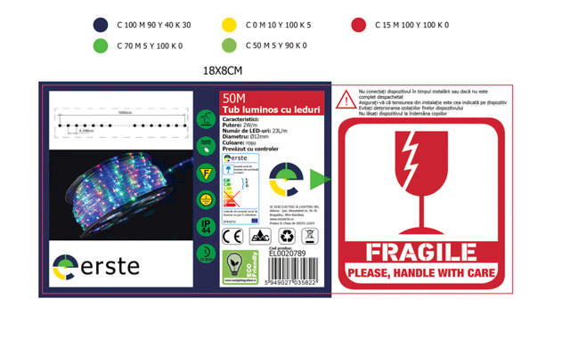 Tub Flexibil LED Rosu O=12mm 50m/Rola    