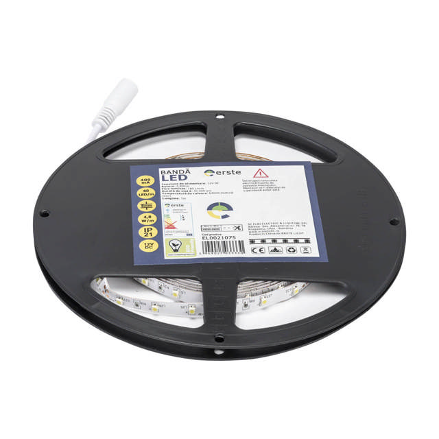 Banda LED 5x60 4.8W/m 6400K IP20 5m/Rola 