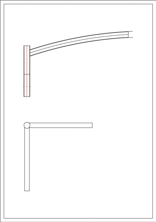 Brat Dublu Curbat 90° 1m Pentru Stalp - SOLENTIS