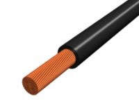 Conductor flexibil cupru, MYF 6 mm², negru – colac