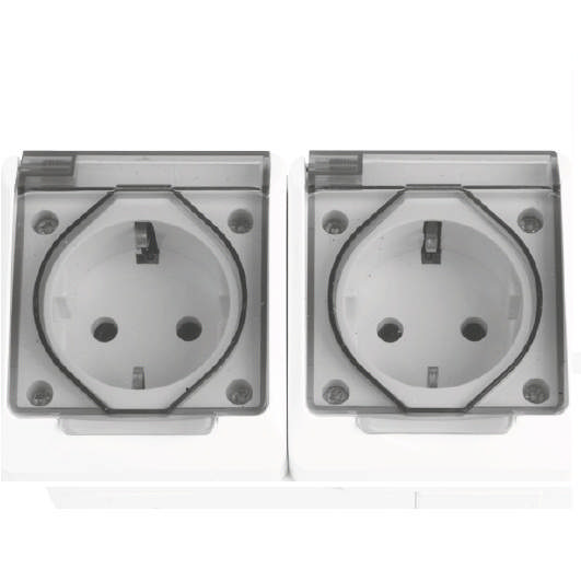 Priză dublă cu capac PT IP54 – NOVELITE