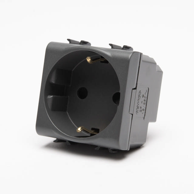 Priza Schuko 2M 2P+E 16A Negru, Chorus, GW12241