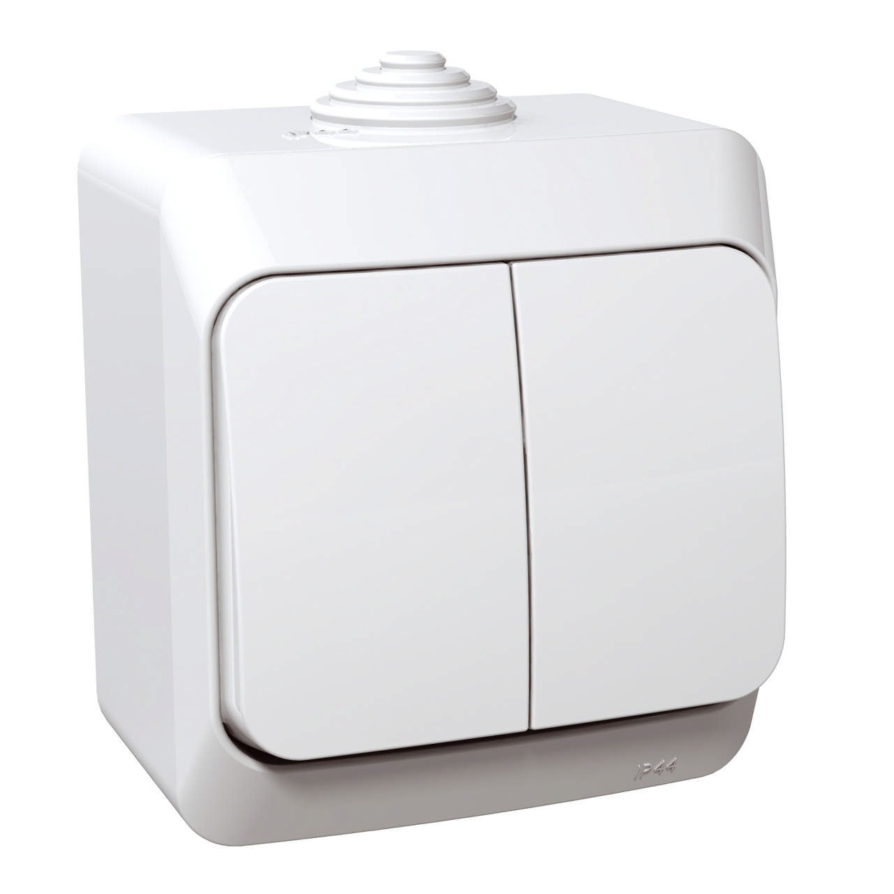 Intrerupator dublu PT IP44, alb, Schneider
