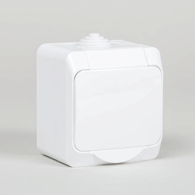 Priza PT IP44, alb, Schuko