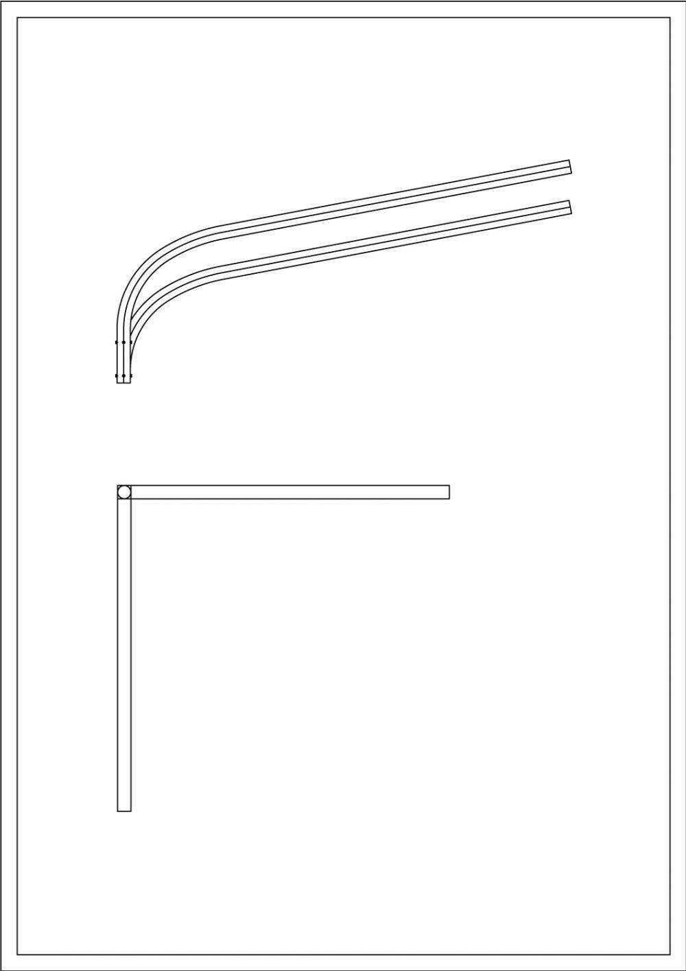 Brat Dublu Curbat 90° 1.5m Pentru Stalp - SOLENTIS