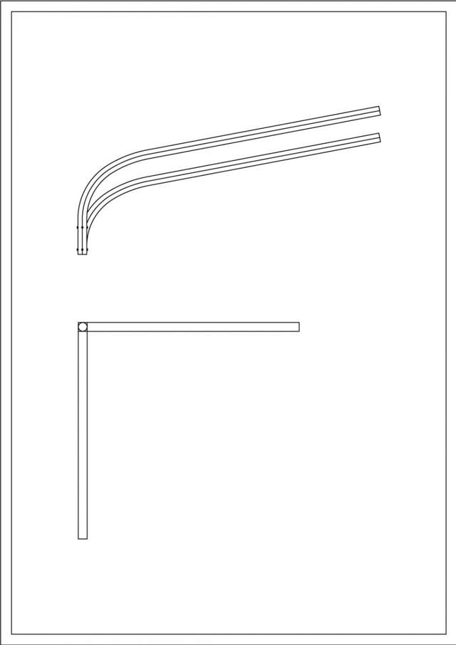 Brat Dublu Curbat 90° 1.5m Pentru Stalp - SOLENTIS