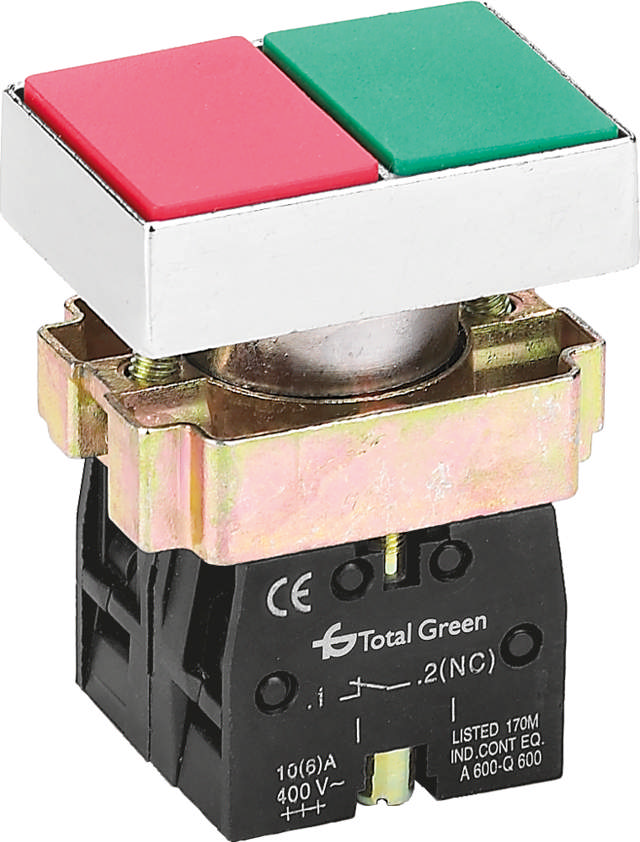 Buton Dublu 1ND+1NI IP40 Culoare Rosu/Verde