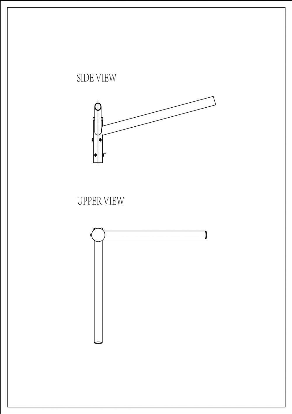 Brat Dublu Drept 90° 1.5m Pentru Stalp - SOLENTIS 