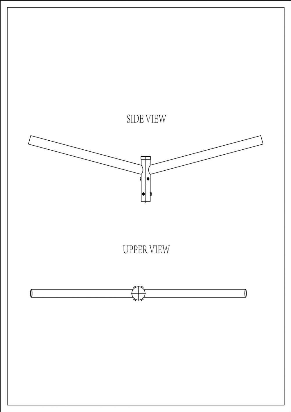 Brat Dublu Drept 180° 1m Pentru Stalp - SOLENTIS