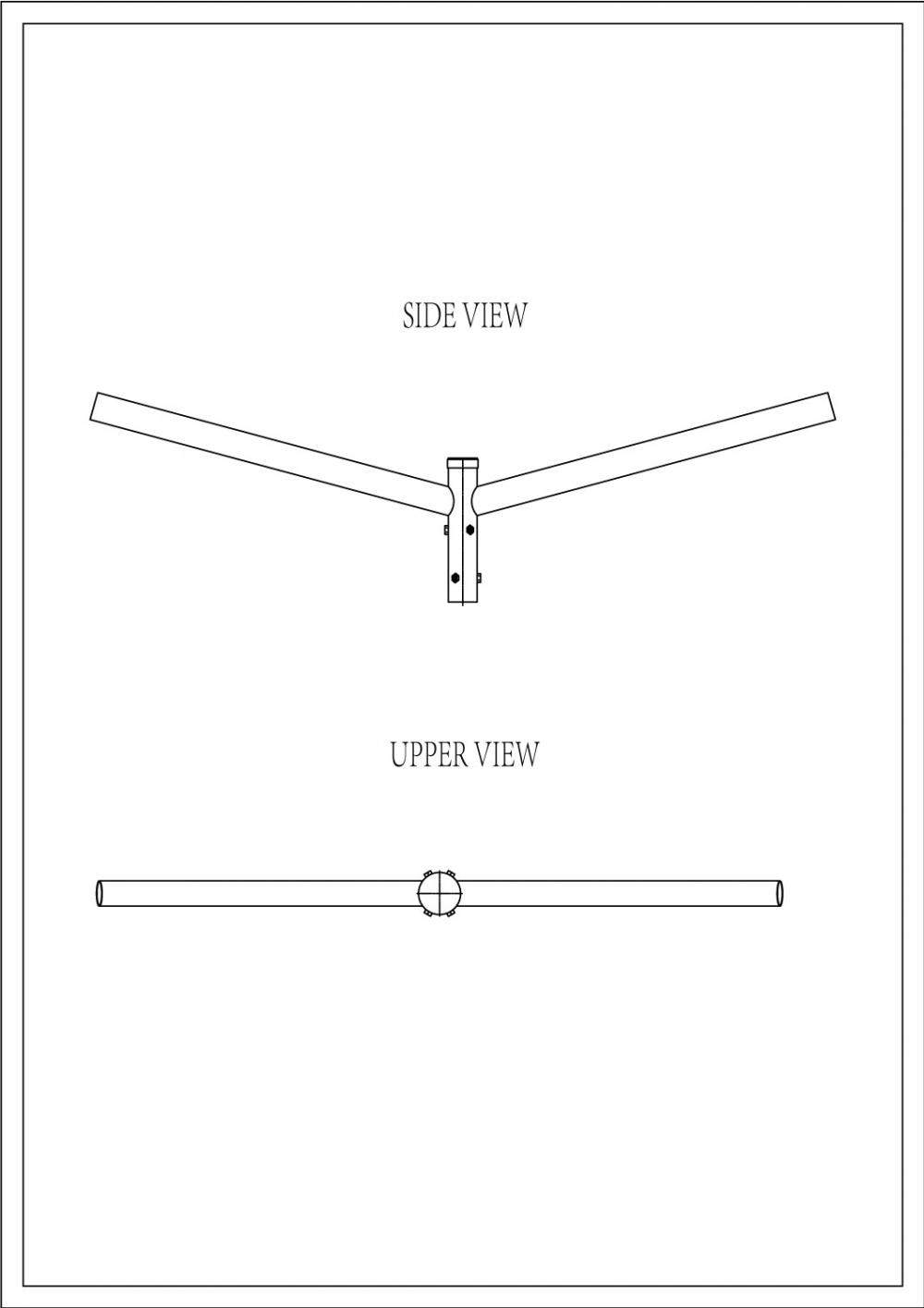Brat Dublu Drept 180° 1.5m Pentru Stalp - SOLENTIS