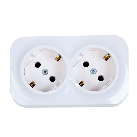 Forix priza dubla Schuko PT, alb, Legrand