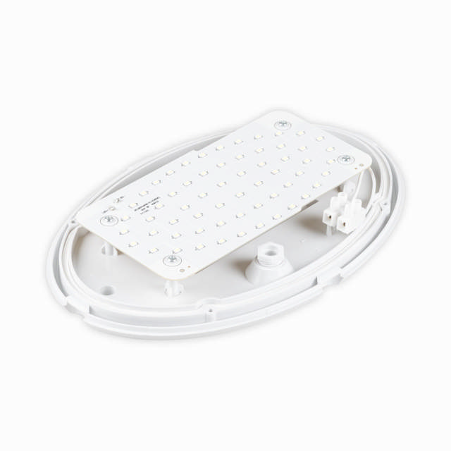 Corp BAT LED Oval Alb IP65 12W 6400K Dispersor Opal - NOVELITE