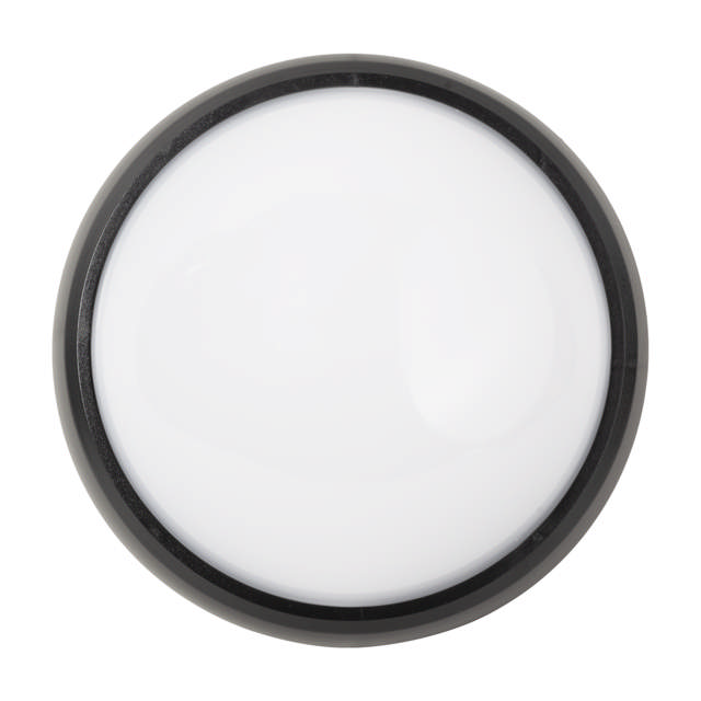 Corp BAT LED Rotund mare Negru IP65 12W 6400K Dispersor Opal - NOVELITE