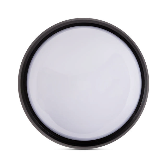 Corp BAT LED Rotund mare Negru IP65 12W 3000K Dispersor Opal  - NOVELITE