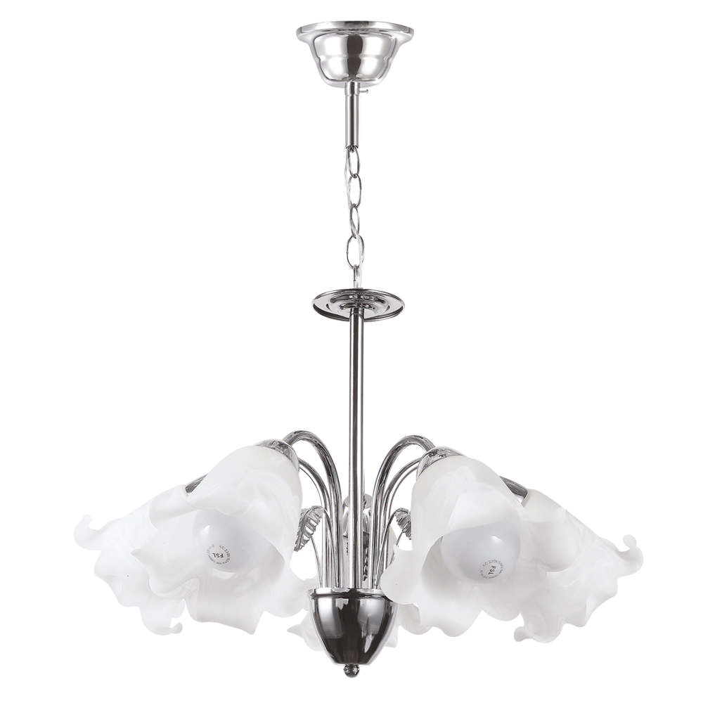 Lustra Lylian Alb+Crom 5xE27 60W     