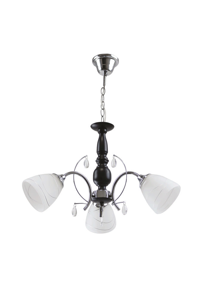 Lustra Memphis Alb+Crom+Wenge 3xE27 60W     