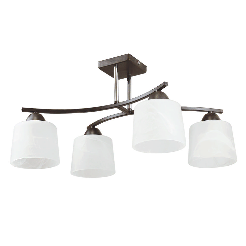 Lustra Osaka Alb+Wenge 4xE27 60W     