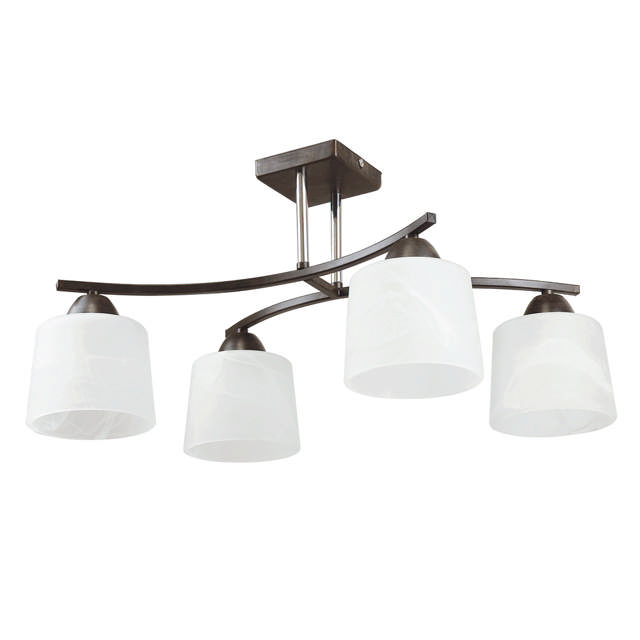 Lustra Osaka Alb+Wenge 4xE27 60W     