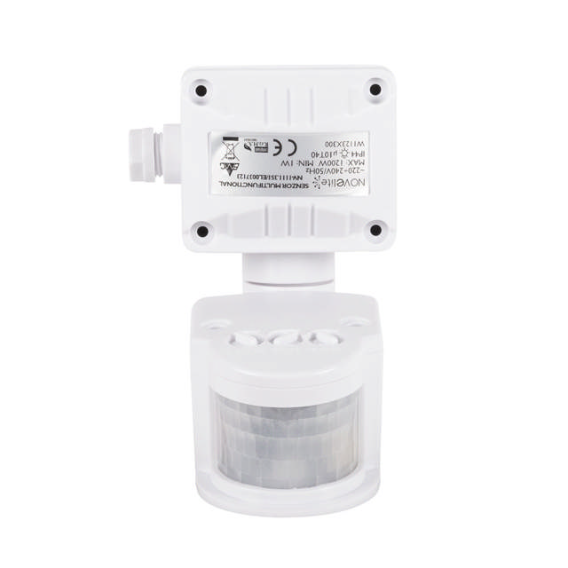 Senzor Miscare PT Alb JQ35 180° 1200W 2-12m IP44 - NOVELITE