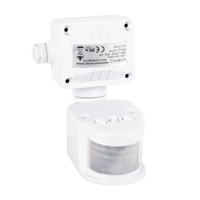 Senzor Miscare PT Alb JQ35 180° 1200W 2-12m IP44 - NOVELITE
