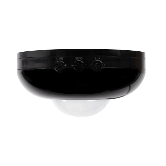 Senzor Miscare PT Negru JQ37 360° 1200W 2-12m IP20 - NOVELITE