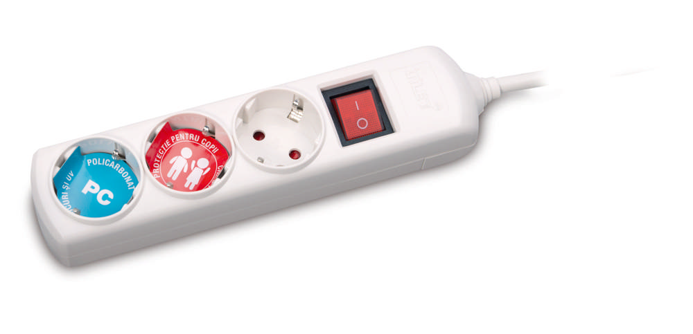 Prelungitor 3m 3 Prize cu CP cu Intrerupator, 7102.3301