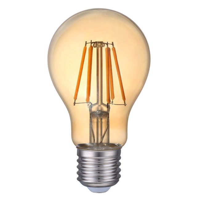 Bec LED EVO17 Filament A60 8W E27 2200K Auriu
