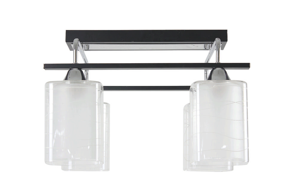 Lustra Niege Crom+Negru+Alb 4xE27 60W