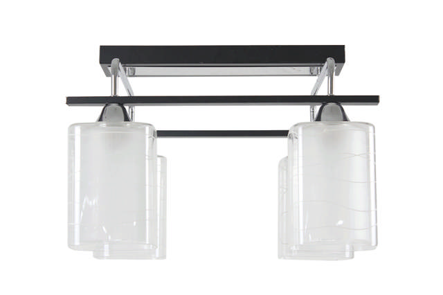 Lustra Niege Crom+Negru+Alb 4xE27 60W