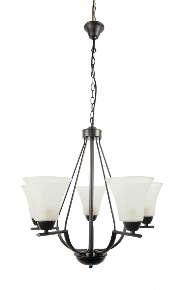 Lustra Midnight Negru+Alb 5xE27 40W