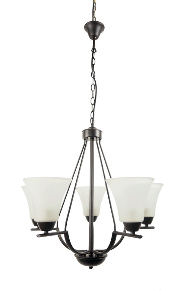 Lustra Midnight Negru+Alb 5xE27 40W