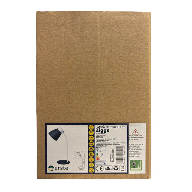 Lampa Birou Ziggs Negru LED 3W