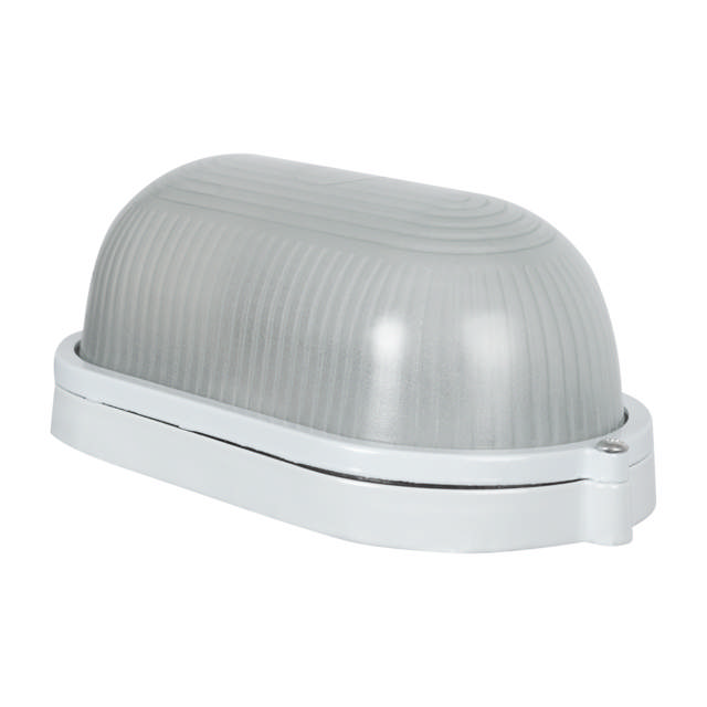 Corp BAT E27 Oval Alb IP54 Dispersor Opal Sticla - NOVELITE