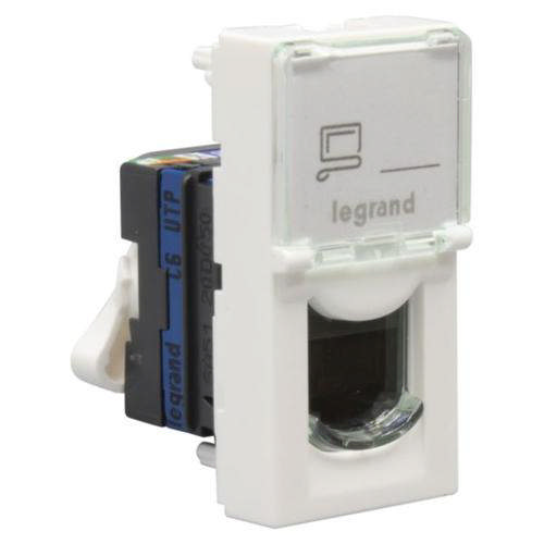 Mosaic priza RJ45 UTP CAT6 1m, alb, Legrand