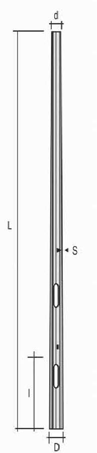 Stalp Octogonal OL ZN Flansa 9m
