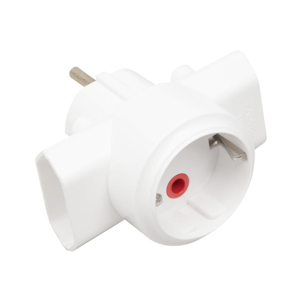 Adaptor 3 Prize 2x priza fara CP Si 1x priza cu CP