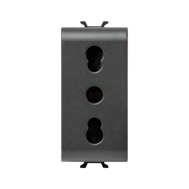 Priza Italian 1M 2P+E 16A Negru, Chorus, GW12203