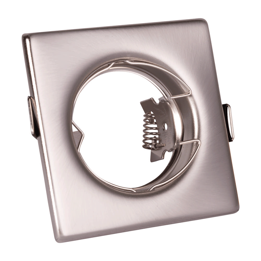 Rama Spot Patrat Crom-Satin GU10 80x80 fara sursa