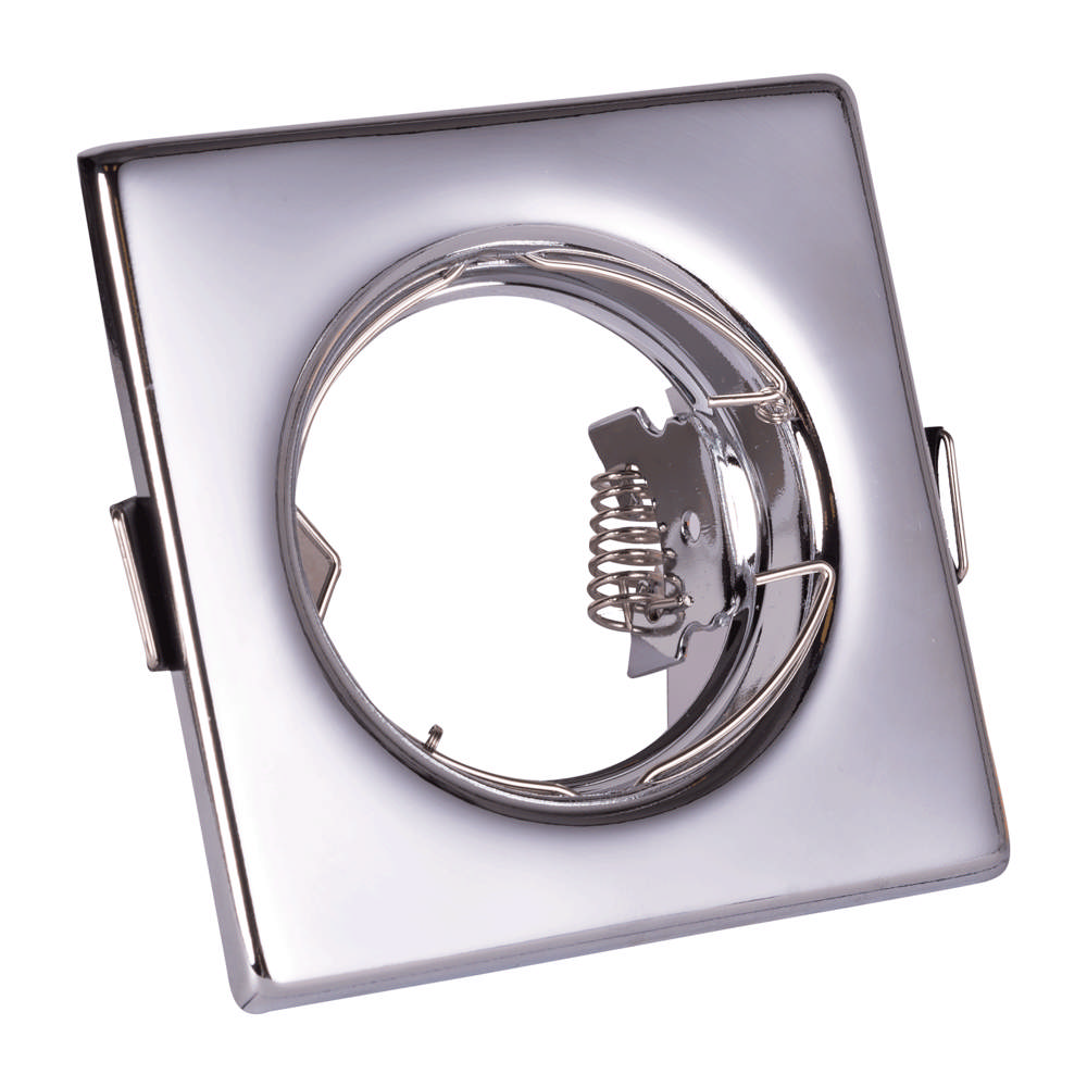 Rama Spot Patrat Crom GU10 80x80mm fara sursa
