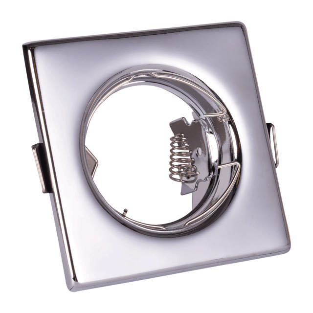 Rama Spot Patrat Crom GU10 80x80mm fara sursa