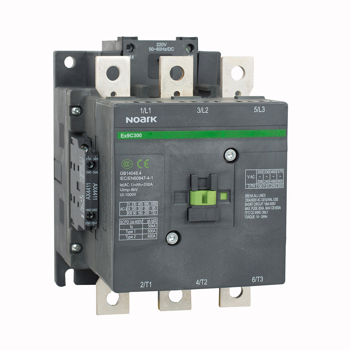 Contactoare Ex9C265 22 3P 230V AC/DC, 106267, Noark