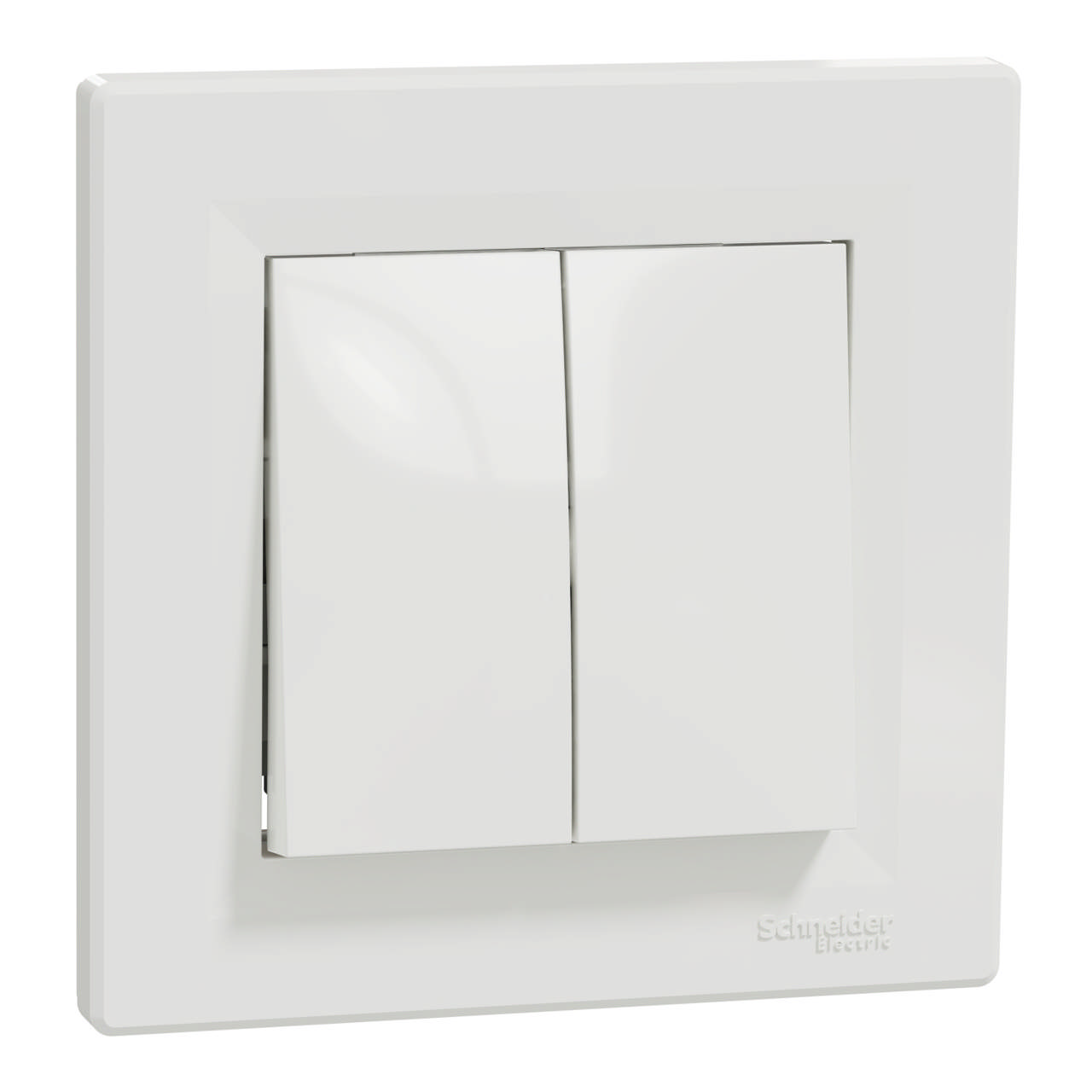 Asfora intrerupator dublu, alb, Schneider