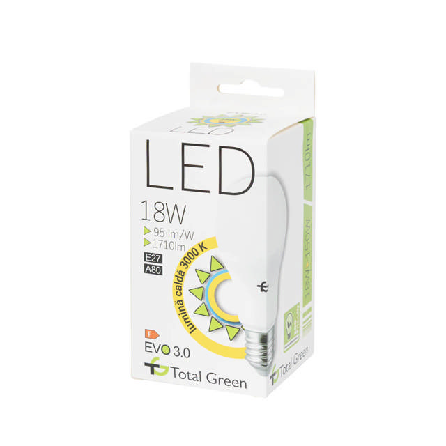 Bec LED A75 18W E27 3000K – TOTAL GREEN